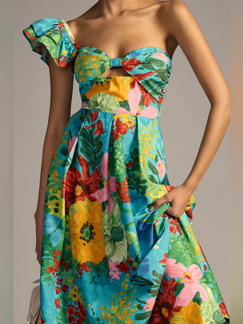 Eva Franco Anthropologie Matisse One Shoulder Maxi Dress NWT 6 NWOT